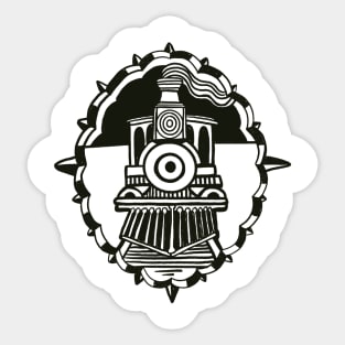 Railway transportation locomotive railway vintage design transport Sticker